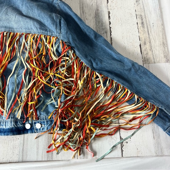 Scully Colorful Fringe Jean Jacket - Picture 4 of 9